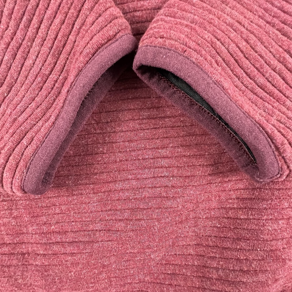 Gerry Sweatshirt Mens XL Red Snap Henley Mock Neck Lined Pockets Pullover Fleece - Picture 7 of 14